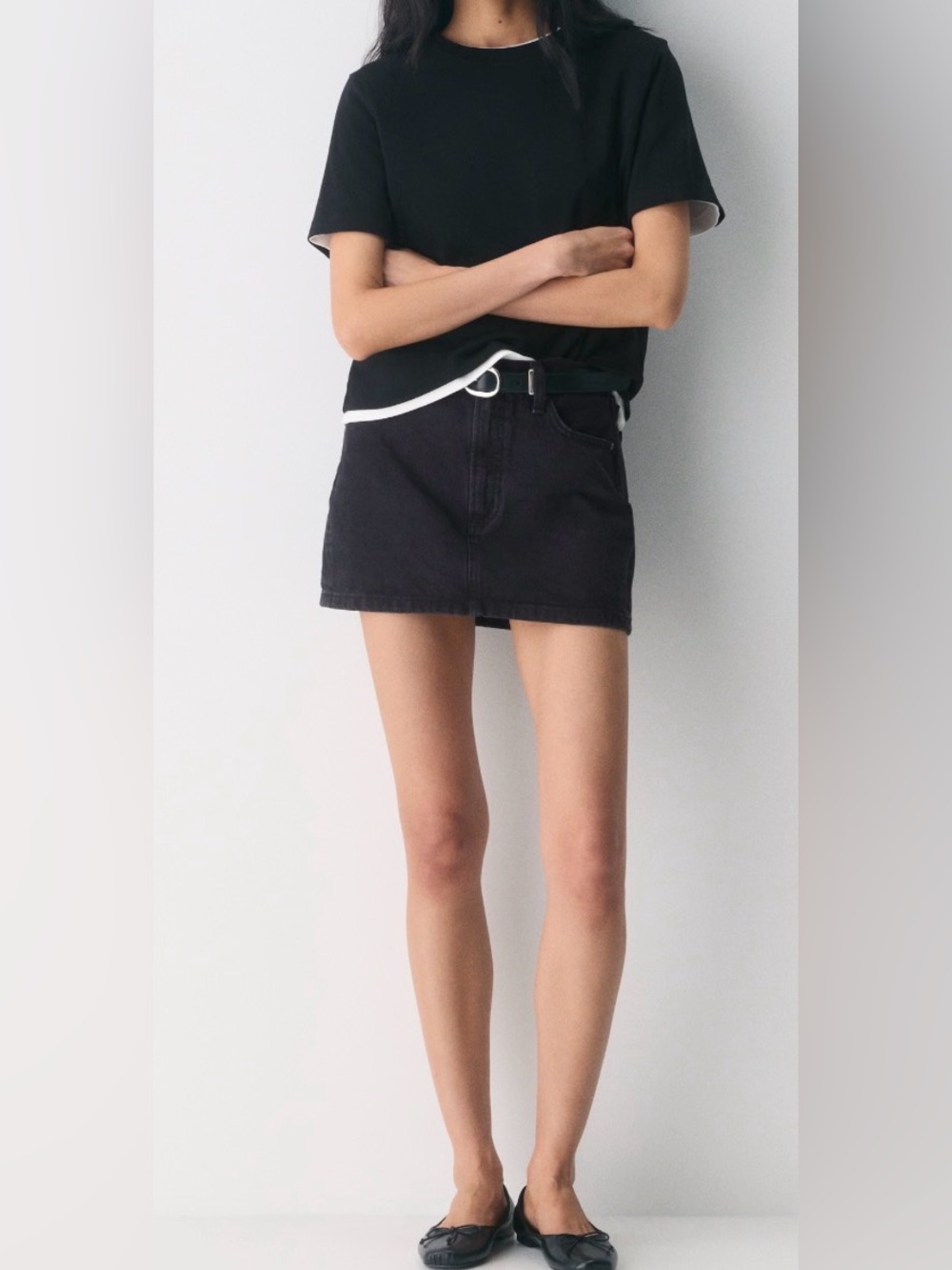 Women's Denim Forum 90’s Ricci Black Micro Mini Skirt Sz 27 from Aritzia $88